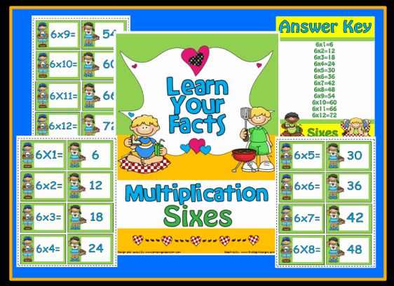 Sixes Multiplication Worksheet