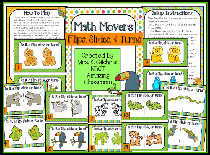 Math Movers Flips, Slides, & Turns