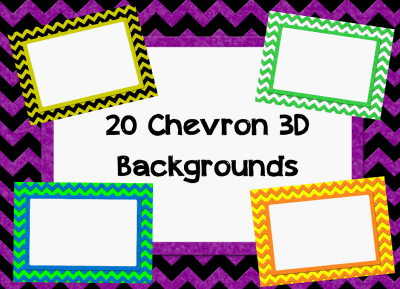 Chevron 3D Framed Backgrounds