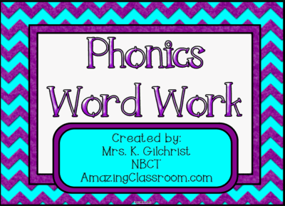Phonics Word Work - Smart Notebook