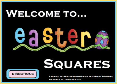Easter Squares Spring Game Template