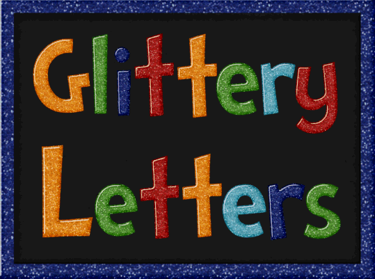 Glittery Letters Clip Art Pack