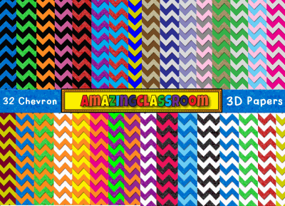 3D Chevron Papers 8.5 x 11 inch