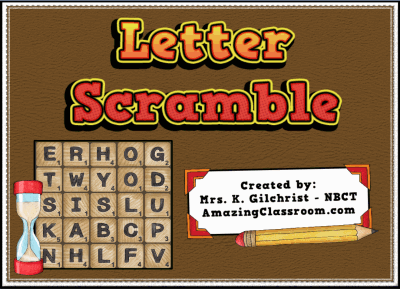 Letter Scramble Word Game Flipchart