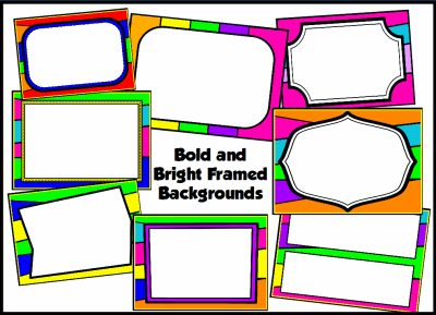 Bold and Bright Framed Backgrounds