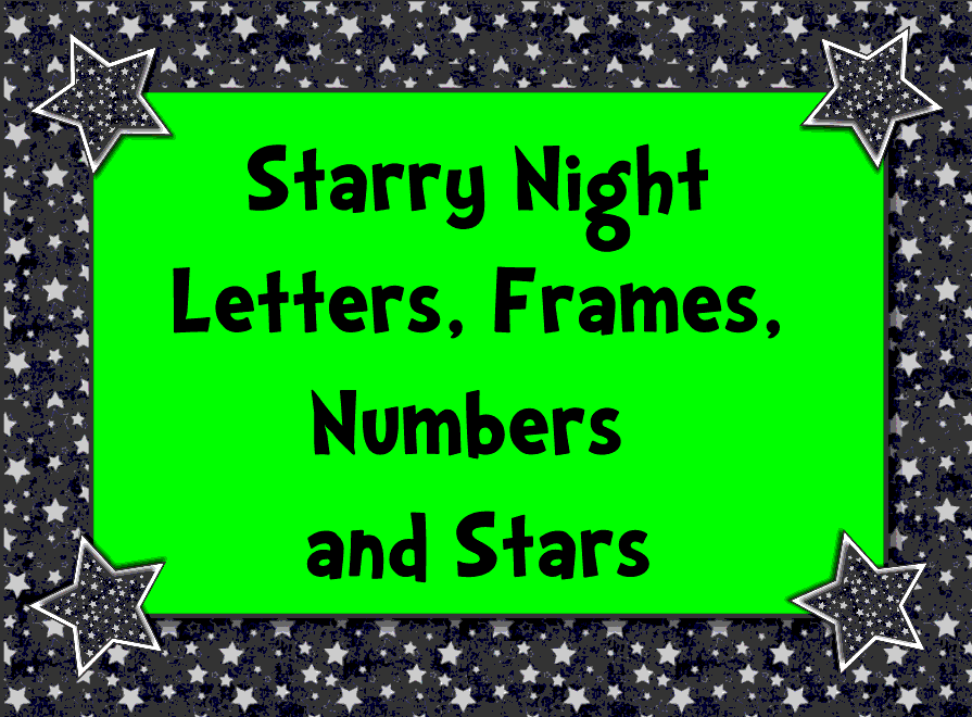 Starry Night Letters and Numbers