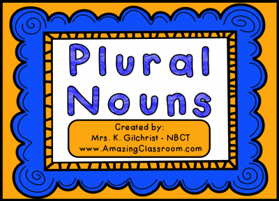 Plural Nouns Flipchart Lesson