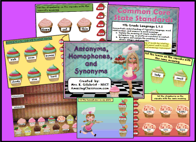 Synonyms, Homophones, or Antonyms