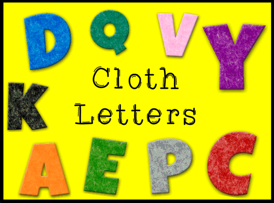 Cloth Felt Texture Letters