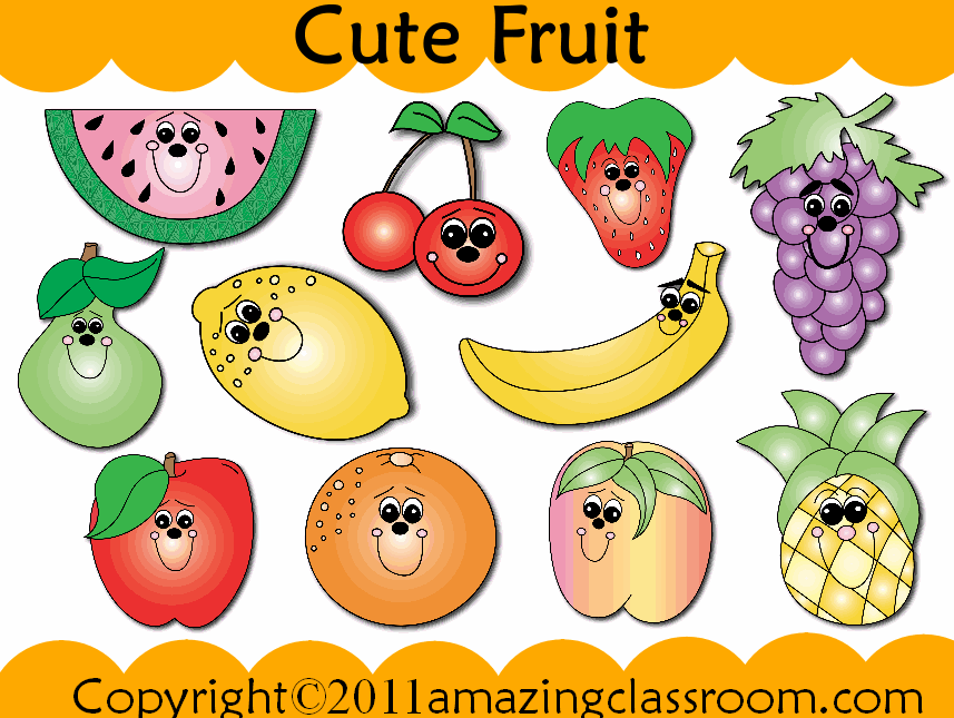 Cute Fruit Clip Art