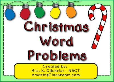 Christmas Themed Word Problems