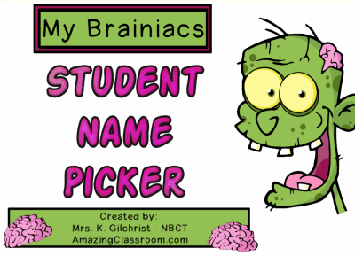 Zombie Brains Random Student Picker