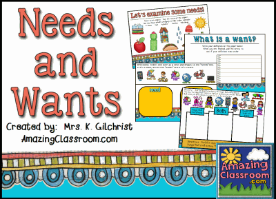Needs and Wants Flipchart Lesson