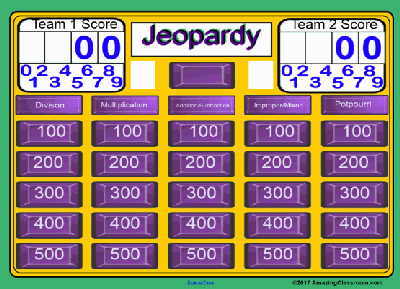 Fractions Jeopardy