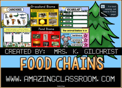 Food Chains & Biomes Smart Notebook