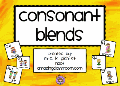 Consonant Blends Smart Notebook
