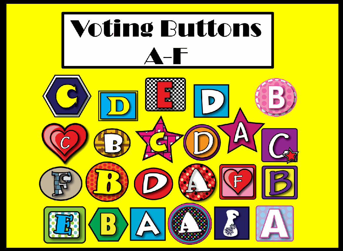 Voting Buttons A-F