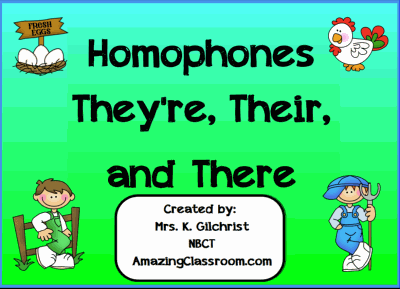 Homophones - They're Their & There