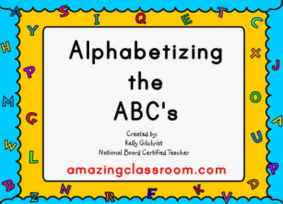 Alphabetizing ABC's & Words