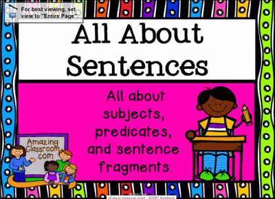 All About Sentences - Smartboard