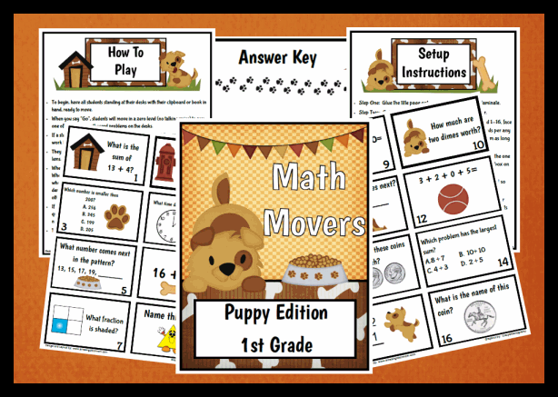 Math Movers Game Puppy Edition