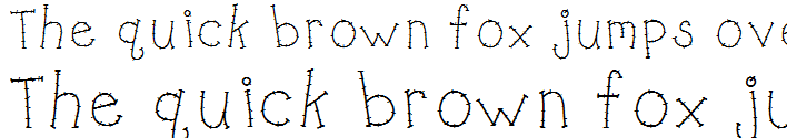 True Type Font File: AC Stitched All Over
