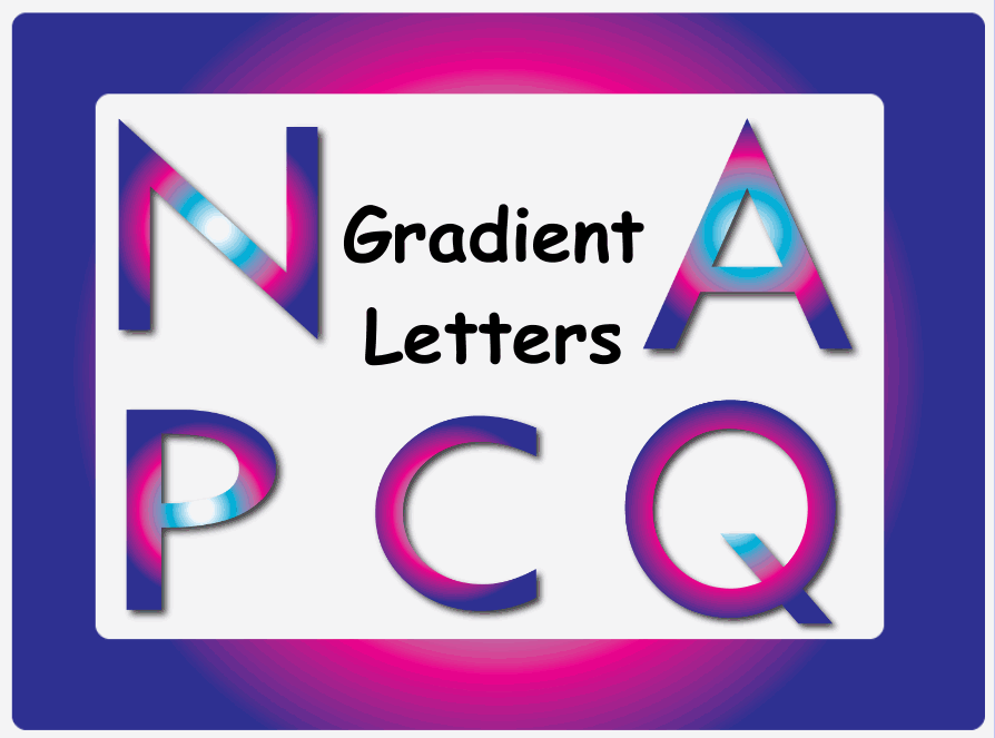 Blue Gradient Capital Letters Pack