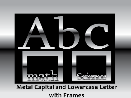 Metal Capital Letters & Frame Backgrounds Pack