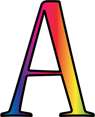 Nueva Rainbow Uppercase Letters