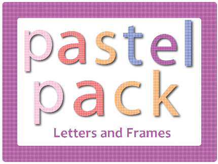 Pastel Lowercase Letters & Frame Backgrounds