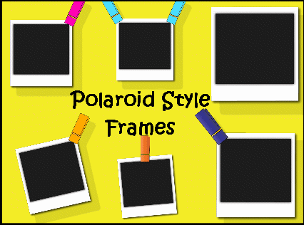 Polaroid Photo Style Frame Backgrounds