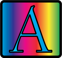 Rainbow Boxed Uppercase Letters